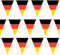 Deutschland Wimpel, Deutschland Flagge Fahnenkette mit 20 Fahnen Dreieck, schwarz rot Gold Deutschland Fussball 2024 Fan, Europameisterschaft Fanartikel, Schwarz Rot Gold Flagge, Damen und Herren