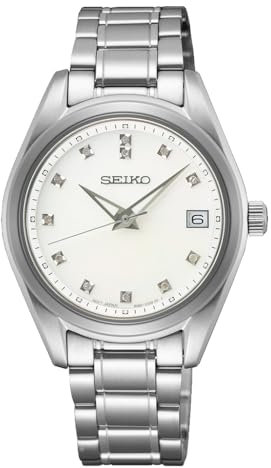 Seiko Damen-Uhr Quarz mit Edelstahlband SUR579P1