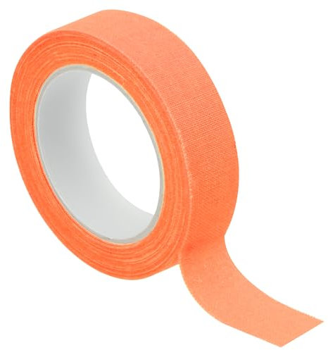 PATIKIL 0,6 x 16,5 Piedi Neon Gaffer Tessuto Nastro 1 Rotolo Fluorescente Adesivo Nastro UV Nero Luce Fluo Nastro per UV Festa Arancione