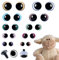 Joyek 20 STK Glitzer Augen für häkeltiere 12-20mm Amigurumi Augen mit Unterlegscheiben Bunt Sicherheitsaugen für Häkeltiere 3D Kunststoff Bastelaugen für Stofftiere Puppe Plüschtier Teddyaugen