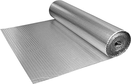 Aluminum Bubble wrap Insulation Bubble Radiator Foil Insulation Film Insulation Kit Reflector Bubble Foil Save Energy Double Aluminium Layer Bubble (Size : 1x30m)