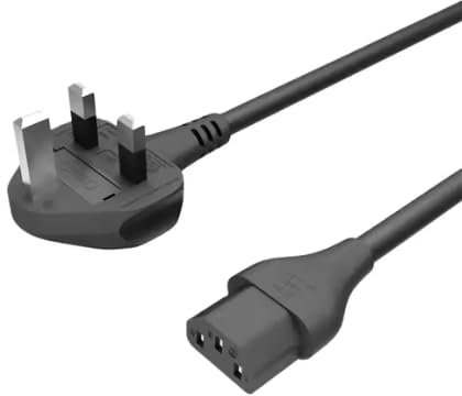 Dproducts - UK 3 PIN Plug to C13 Electrical Power Cable With Pure Copper Cable Core - BS Standard -For TV, Computer, Rice Cooker, Games Console
