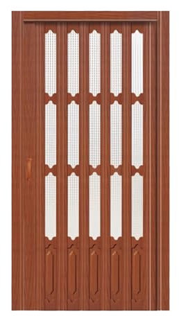 Porte de séparation d'intimité, porte coulissante intérieure pliante en accordéon, porte coulissante en plastique avec rail supérieur et poignée en métal(WxH 76x80in/193x203cm)