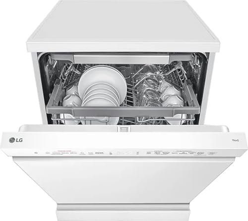 LG DF365FWS - Lavastoviglie da 14 coperti, Installazione libera, colore Bianco, Classe energetica B