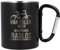 Spruchreif | Edelstahltasse mit Karabinerhaken Henkel mit Gravur Radlos in Schwarz Matt | Geschenk Radfahrer Mountainbiker | Radsport Geschenke