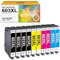 Glliter 603XL Druckerpatronen für Epson 603 XL 603 Tintenpatronen Kompatibel mit Epson WF-2810 WF-2830 WF-2835 WF-2850 XP-2100 XP-2105 XP-3100 XP-3105 XP-4100 XP-2150 XP-3150 XP-4150 (10-Pack)