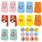 Freyauga Papiertüten für Kindergeburtstag Mitgebsel, 12pcs Papier Geschenktüten Party Geschenktaschen mit Runden Aufklebern, Kleine Papiertaschen Kinder Geburtstagstüten Bunte Mini Süßigkeiten Tüten