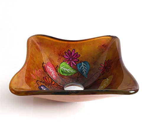 Lavabo de salle de bain en verre trempé - 41,9 x 13,5 cm - Lavabo de salle de bain (A)