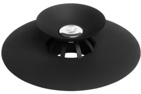 Umbra Flex Badewannenstöpsel und Haarsieb – Abfluss Stöpsel und Abflusssieb für Dusche, Badewanne, Waschbecken und Spüle, Silikon, Schwarz