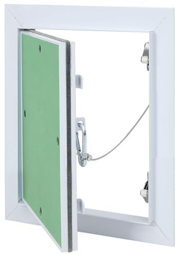 vidaXL Panel de Acceso 200 x 250mm con Marco de Aluminio y Pladur, Ideal para Interiores, Diseño Rectangular Moderno, Estantería Práctica, Construcción Funcional Oculta en la Pared