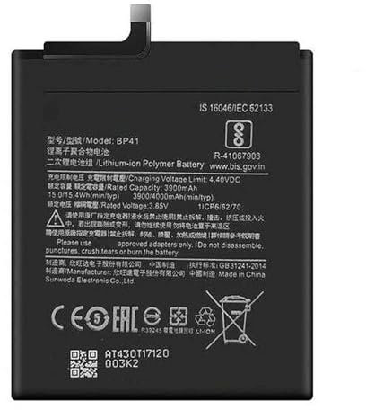 Batterie de rechange compatible avec Xiaomi BP41 - Mi 9T, K20, Redmi avec kit tournevis