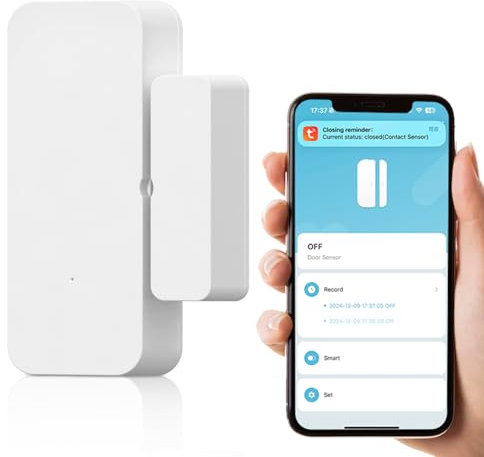 AVATTO Smart WLAN Tür- & Fenstersensoren mit Echtzeit APP Alarm, Drahtloser Door Sensor Fensterkontakt für Smart Home, kompatibel mit Alexa/Google Home, Smart Life/Tuya(Kein Gateway erforderlich)