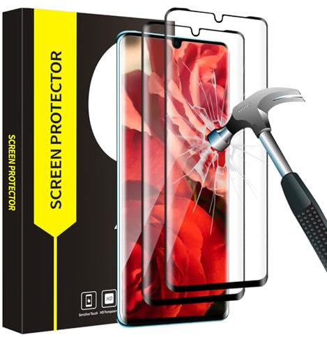 Bodyguard 2 Pack Verre Trempé pour Huawei P30 Pro Films, Sans Bulle, Tactile sensible, 9H Anti Rayures Vitre Protection, Bords noirs incurvés en 3D, 0,33mm Ultra HD Huawei P30 Pro Protection Écran