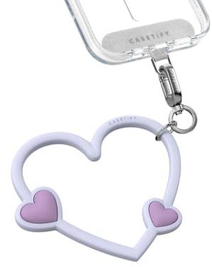 CASETiFY Silicone Phone Wristlet - Heart Periwinkle Promise