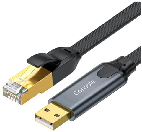Fangxuee USB to RJ45 Console Cable USB to RJ45 Adapter for Laptop Computer USB RJ45 8P8C Converter Console Cable 300cm