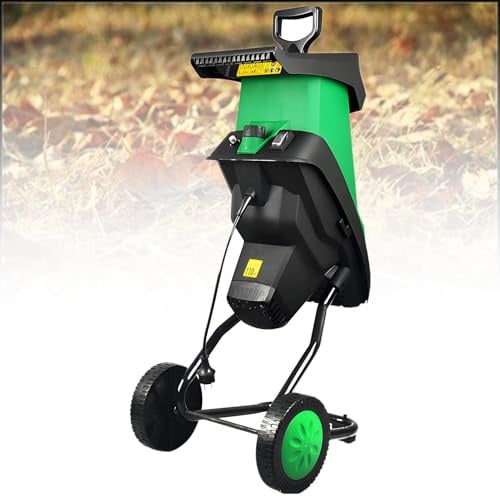Nicvrea Elektrischer Laubmulcher, 4500 U/min Motorleistung, Laubhäcksler mit einstellbarem Drehregler, Laubschaufel und Spaten