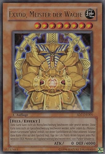 SD7-DE001 - Exxod, Meister der Wache - Ultra Rare - Deutsch - 1. Auflage - Structure Deck: Invincible Fortress - Yugioh - mit LMS Trading Fieldcenter Karte