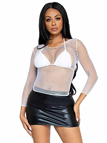 Leg Avenue Women ' S 1 Piece Long Sleeves T Shirts One Size Medias para Mujer Mujer (Pack de 1)