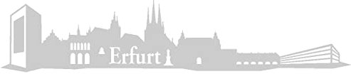 Samunshi® Aufkleber Erfurt Autoaufkleber Skyline 50 x 10,4cm silbermetalleffekt
