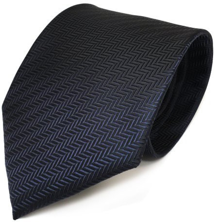 TigerTie Designer Krawatte in dunkelblau marine gestreift