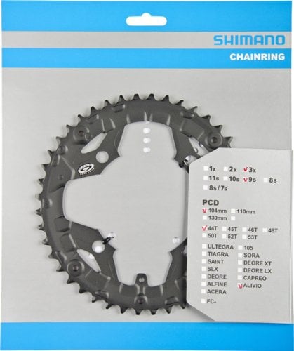Shimano Unisex – Erwachsene Alivio FC-M430 Kettenblatt, Silber, 44 zähne