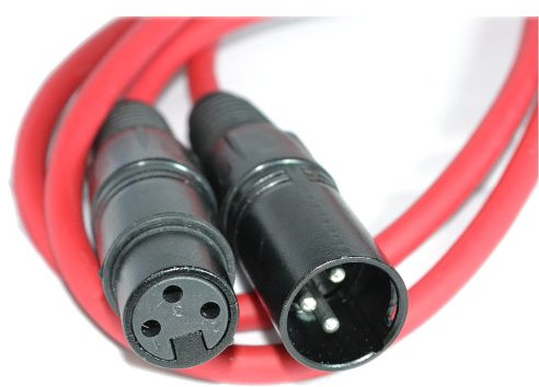 kenable Balanced XLR Microphone Lead Male to Female Audio Cable RED 1.5m [1.5 metres]