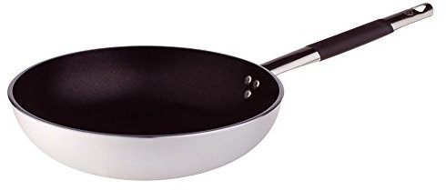 Pentole Agnelli ALSC2111BSC24 Padella Svasata Alta con Manico, Alluminio, Argento, 24 cm