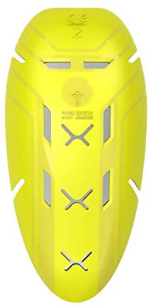 Motorcycle Forcefield Isolator PU Knee Armour (24.5 x 16cm) Level 2 - Yellow