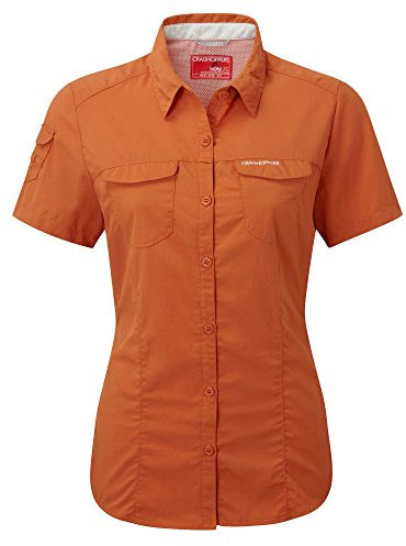Craghoppers Nosilife Kurzärmlige Damenbluse, damen, Desert Orange