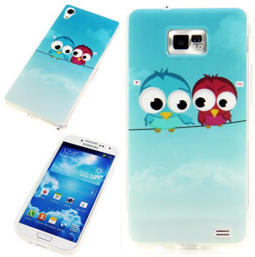 Handy Lux® Schutz Hülle Etui Silikon TPU Case Cover Design Motiv für Sony Xperia Z5 compact - Zwei Eule