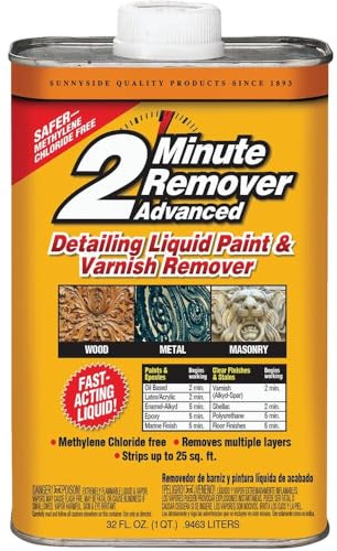Sunnyside Corporation 2 Minute Remover Advanced Detailing Liquid Paint & Varnish Remover, 1 Quart - Liquid