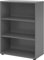 bümö Regal Graphit, Standregal aus Holz für 3 Ordnerhöhen - Bücherregal klein 80 cm breit, Aktenregal für Ordner & Bücher, kleines Büroregal, Holzregal, Ordnerregal, Buchregal Dachschräge