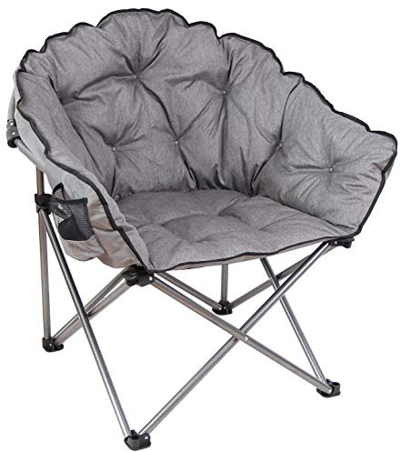 MacSports C932S-129 vadderad kudde utomhus vikbar lounge uteplats klubbstol, grå