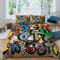 AYMAING Bettwäsche Set Graffiti Mega Coole Bunte Jugendzimmer Bettwäsche New York Street Art Design In Mikrofaser Mit Reißverschluss 135x200 cm + 80x80 cm