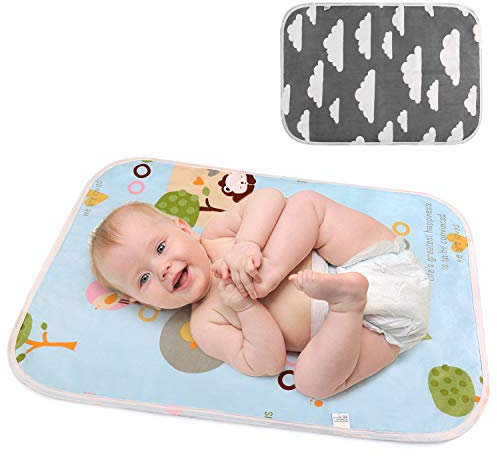 LEADSTAR Baby Wickelunterlage, Tragbare Wickelauflage Wickelstation Wasserdichte Faltbare Baby Wickelauflage Wickelstation für Unterwegs, Wickeln Windelauflage auf Reisen, 2 Stück