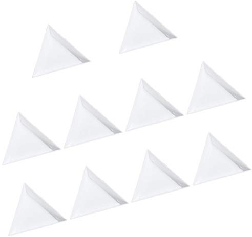 EXCEART 10 Stücke Kunststoff Dreieck Tablett Strasssteine Edelsteine Schmucksteine Glitzersteine Perlen Diamant Sortierschalen DIY Basteln Handwerk Nageldesign Schmuckherstellung Werkzeug Weiß