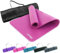 Respire Fitness Yoga Mat for Men and Women, 185 x 57 cm, Thick Cushion with Smooth and Ribbed Surfaces, Non-Slip Sweat Resistant Material for Pilates, Stretching, Fitness, and Meditation (Pink)