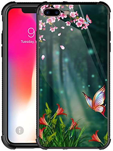 Goodsprout Compatible with iPhone 8 Case iPhone SE 2020 Case Butterfly Flower Spring Graphic for Girls,Picture Pattern Design Shockproof Anti-Scratch Hard PC Back Case