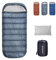 BISINNA XXL Schlafsack für große Erwachsene, 3-4 Jahreszeiten Schlafsack Winter Outdoor Warmer Deckenschlafsack, Plus Size Wide Camping Schlafsack (Grau, 2.5kg Right Zipper)
