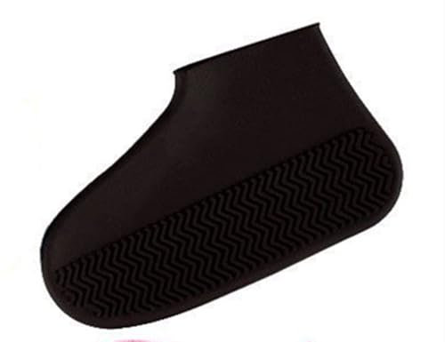 Angel ZYJ Wiederverwendbare Silikon Überschuhe Unisex wasserdichte Silikon Regenschutz Regenschuh Schuhschutz (Schwarz, L)