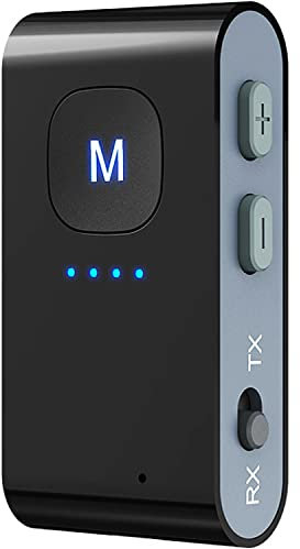 SONVIEE 5.0 Empfänger, Drahtloser Aux Bluetooth Adapter, Tragbarer Bluetooth Audio Adapter mit Freisprechanrufen und Sprachassistent für Auto