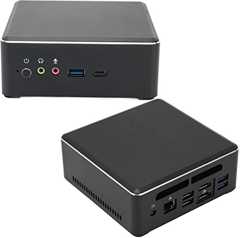Mini PC | Ryzen7 2700U | Grafica Radeon Vega 10 | da 2,0 GHz a 3,6 GHz | Quad Core | DP Tipo-C 3 Tipi di Uscita | Doppio Wi-Fi | Computer Desktop HD 4K | per (DDR4 da 8 GB + SSD da 256 GB)