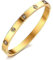 Gleamart Bracelet jonc d'amour en acier inoxydable et oxyde de zirconium - Style simple, 58mm, Acier inoxydable, oxyde de zirconium, cristal