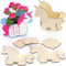 Baker Ross Einhorn Holz Bastelset Blumentopf - 3er Pack, Basteln mit Holz für Kinder (FC395), Sortiert