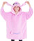 Disney Hoodie Decke Mädchen, Kuscheldecke mit Ärmeln, Fleece Kapuzenpullover, Hoodie Mädchen Geschenke (Rosa Angel)