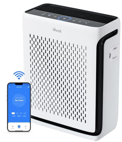 LEVOIT Air Purifiers for Home Large Room Bedroom Up to 1110 Ft² with Air Quality and Light Sensors, Smart WiFi, Washable Filters, H13 True HEPA Filter Removes 99.97% of Allergy, Pet Hair, Vital100S