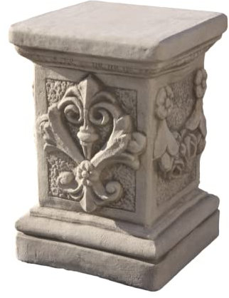 Schöner Sockel aus Steinguss perfekt für den Garten die Terrasse oder den Vorgarten ist Frostfest, Podest, Steinpodest, Betonsockel, Witterungsbeständig und Neu 40cm H, JA-062