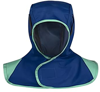 Sharplace Full Protection Welding Hood Dustproof Wear-Resistant Lightweight Fireproof Reusable Washable for Welder Full Face Neck Protective Hood, Blue, 42x40cm