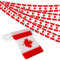 Kanada String Flag Wimpel Banner – 38 Flaggen, 12 m kleine kanadische Flaggen, Wimpelkette Banner für Landdekoration, Schule, Party, Sportveranstaltungen