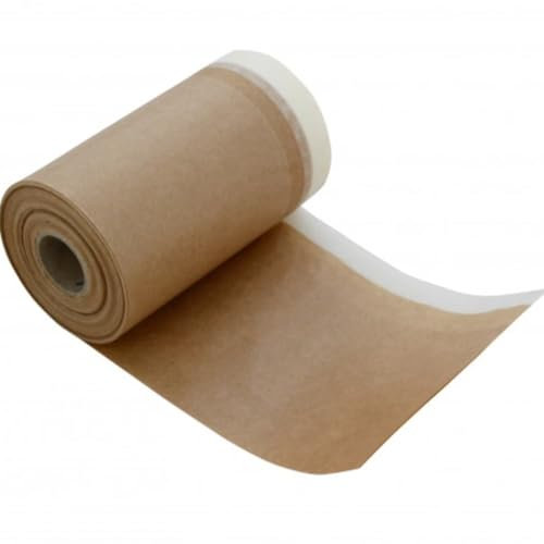 Alfa Malerkrepp Papier-Masker 300mm x 25m Profi-Qualität Papier-Abdeckfolie mit Selbstklebestreifen Feinkrepp Abdeckpapier